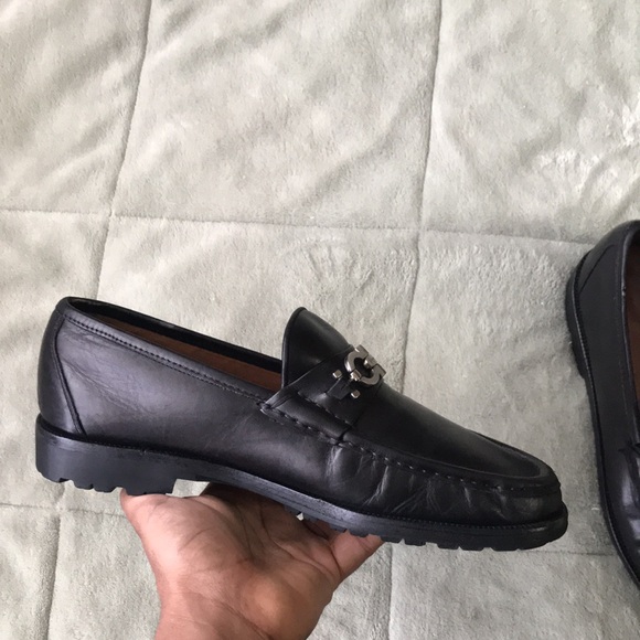 Salvatore Ferragamo Black Leather Loafers Mens Size 8 main image 15